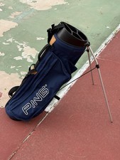 Vintage Ping L8 Stand Bag Navy 4 Way Divider Single Strap Excellent Condition picture