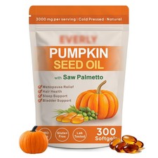 Everly Pumpkin Seed Oil with Saw Palmetto, Cold Pressed Pumpkin Seed oil,300ct picture