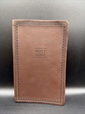 Zondervan NIV Thin Line Thinline Bible Brown  Bonded Leather 2023 picture