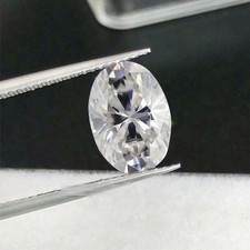 1.25Ct CERTIFIED OVAL CUT LOOSE MOISSANITE WHITE D VVS1 FOR RING JEWELRY EARRING picture