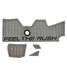 Bass Cat Boat Cockpit Non-Skid Mat RQ1652 | Feel The Rush Gray / Black picture