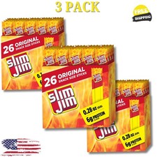 Slim Jim Snack-Sized Smoked Meat Stick Original Flavor 0.28 Oz 46 CT, (3 pack) picture