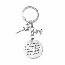 Wicked Inspired BFF Keychain Elphaba Glinda Best Friend Key Chains Wicked Key... picture