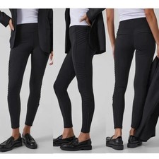 New Athleta Delancy Moto Tight Women’s Black Travel Pockets Leggings XS picture