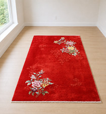 c1920s ANTIQUE ART DECO WALTER NICHOLS CHINESE RUG 3' X 4'8