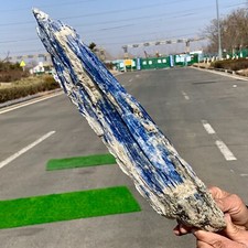 4.54LB Rare Natural beautiful Blue KYANITE with Quartz Crystal Specimen Rough picture