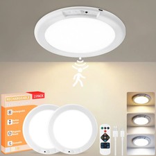 GMOX Rechargeable Ceiling Light 2-Pack, 3 Color Modes, Motion Sensor with Remote picture