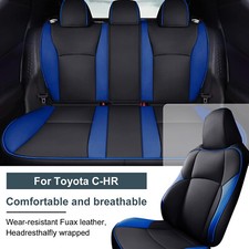 For Toyota C-HR 2018-2022 Car 5-Sest Covers Custom Cushion Pad Black&Blue picture