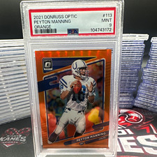 Panini 2021 Donruss Optic Peyton Manning Orange Prizm #113 Colts /199 PSA 9 picture