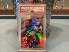 1998 TOPPS GOLD LABEL CLASS 3 BLACK #100 BARRY SANDERS PSA 8 extremely low POP picture