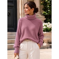 J.Crew 100% Cashmere Turtleneck Sweater NWT | Dusty Mauve | Size Small picture