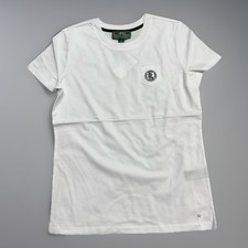 LRL Ralph Lauren Women’s with Black Embroidery Lauren Active White T Shirt NWT picture