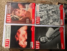 LIFE MAGAZINES.  1950's.  Set of 4. Vintage Magazines for Ads, Reading, etc. #56 picture