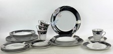 MIKASA Fine China Charisma Black L9050 20 Pc Set For 4 picture