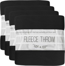 (24 Pack) Bulk Fleece 50x60 Throw Blankets for Wedding Favors, picture