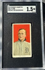 1909-11 T206 Piedmont 350 Ty Cobb Red Portrait Tigers Color Centering SGC 1.5 FR picture