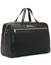 NWOT Karl Lagerfeld Chevron Black Duffel Bag Travel Bag Carry On picture