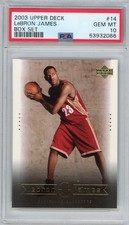Graded 2003-04 Upper Deck LeBron James #14 Box Set Rookie RC Card PSA picture