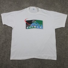 Vintage WWF Shirt Mens 2XL XXL White World Tour De Force Single Stitch USA Made picture