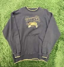 C&B Sport Croft & Barrow Navy Blue Golf Embroidered Sweatshirt Size L picture