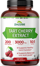 Zazzee Tart Cherry 10:1 Extract, 3000 mg Strength, 200 Vegan Capsules, Kosher picture