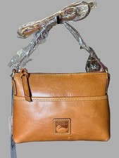 NWT Dooney & Bourke Florentine Leather Ginger Crossbody – Natural picture