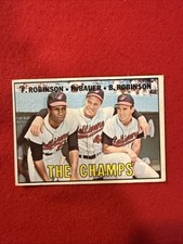 1967 Topps - Brooks Robinson, Frank Robinson, Hank Bauer #1 The Champs picture