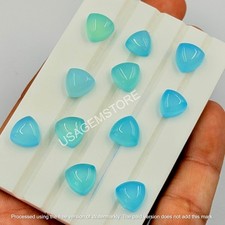 Natural Trillion Shape Paraiba Chalcedony Gemstone Loose Jewelry Making 5MMT15MM picture