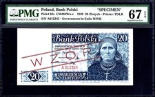POLAND 20 ZŁOTYCH 1939 – LONDON EMISSION – 