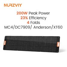 NURZVIY 200W Portable Solar Panel Foldable Lightweight Waterproof for Outdoor picture
