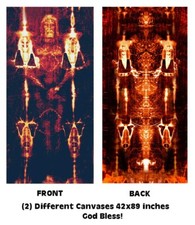 SHROUD OF TURIN ACTUAL SIZE  Back&Front - 42x89