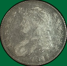 1817 Capped Bust Half Dollar Fine F Coin #44521 picture