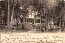 1905 Highland Lake Hotel Winsted, CT Postcard - Rotograph Co. Posted picture