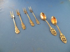 Lot of Vintage Swedish Prima NS ALP Cold Meat Forks and Spoons 4” picture