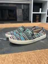 Women’s Via Spiga Multi-Color Woven Slip On Sneaker Size 8.5 M picture