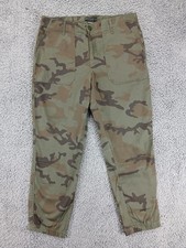 Sanctuary Pants Womens Large Green Camo Twill Elastic Waist Casual Pockets picture