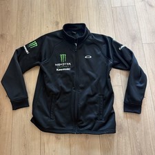 Oakley Jacket Kawasaki Monster Energy Men’s XL Black Full Zip Supercross picture