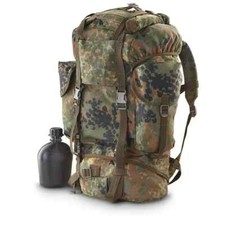German Army Combat Backpack Tactical Hunting Military Pack 65l German Flecktarn picture