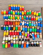 Vintage Fisher Price 114 Plastic Little People Lot All Different Some Htf picture