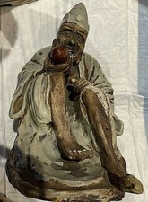 COLLECTOR Lg Antique Chinese Mudman Figure 14x14x9