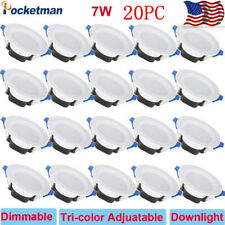 10-30PCS 7W 3-Color Dimmable LED Downlight Recessed Ceiling Panel Light 85-265V picture