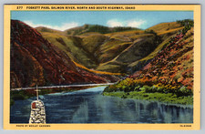 c1940s Foskett Pass Salmon River Idaho Highway Monument Postcard picture