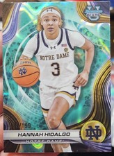 2024-25 BowmanU Best Hannah Hidalgo Aqua Lava Refractor /199 -1 BOOKEND picture