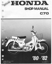 Factory Service Manual 1980-1982 Honda C70 Super Cub Passport 70 *Comb Bound  picture