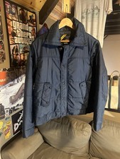 70s Sears Outerwear Trucker Puffer Jacket Mens L Removable Sleeves Vintage USA picture