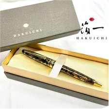 Title: HAKUICHI Gold Leaf Ballpoint Pen with Urushi Lacquer and Crane Maki-e Ch picture
