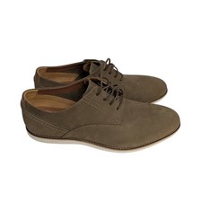 Clarks Men's Dress Shoes Franson Brown Suede Leather Derby US Size 11.5M picture
