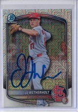 JJ Wetherholt Autographed 2025 Bowman Draft MOJO Refractor BDC145 picture