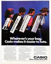 CASIO~ELECTRONIC KEYBOARD~PUNK FUNK ROCK~1984 PROMO PRINT AD ADVERT POSTER PINUP picture