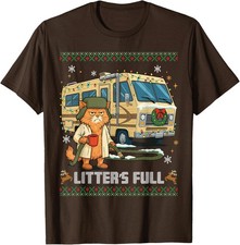 Litter's Full Funny Silly Cat Holding Coffee Meme Unisex T-Shirt picture
